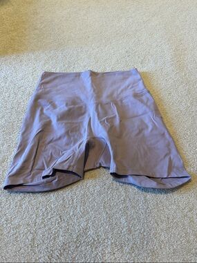 High-Waist Mauve Women’s Active Bike Shorts